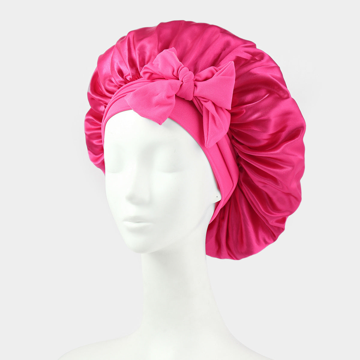 Silk/Satin Lined Hair Bonnet With Tie Band - Premium